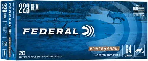 FEDERAL POWER-SHOK 223 REM 64GR SP 20RD