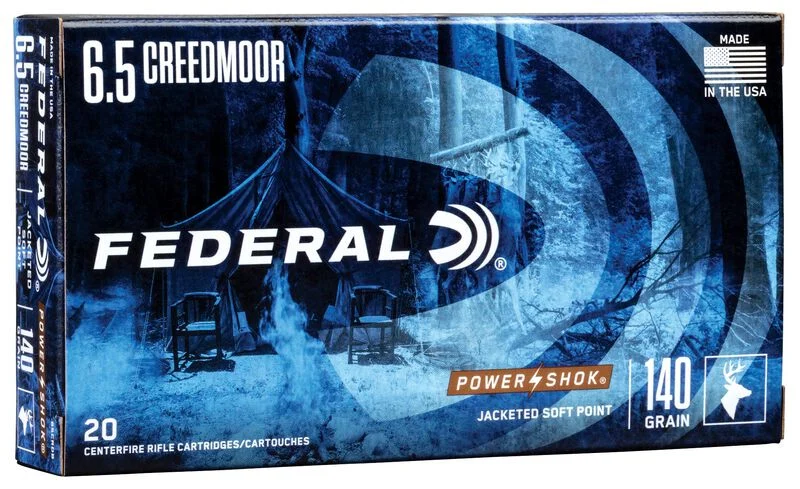 Federal Power-Shok 6.5 Creedmoor JSP 140 gr – Reliable Hunting Ammo | 200 Rounds