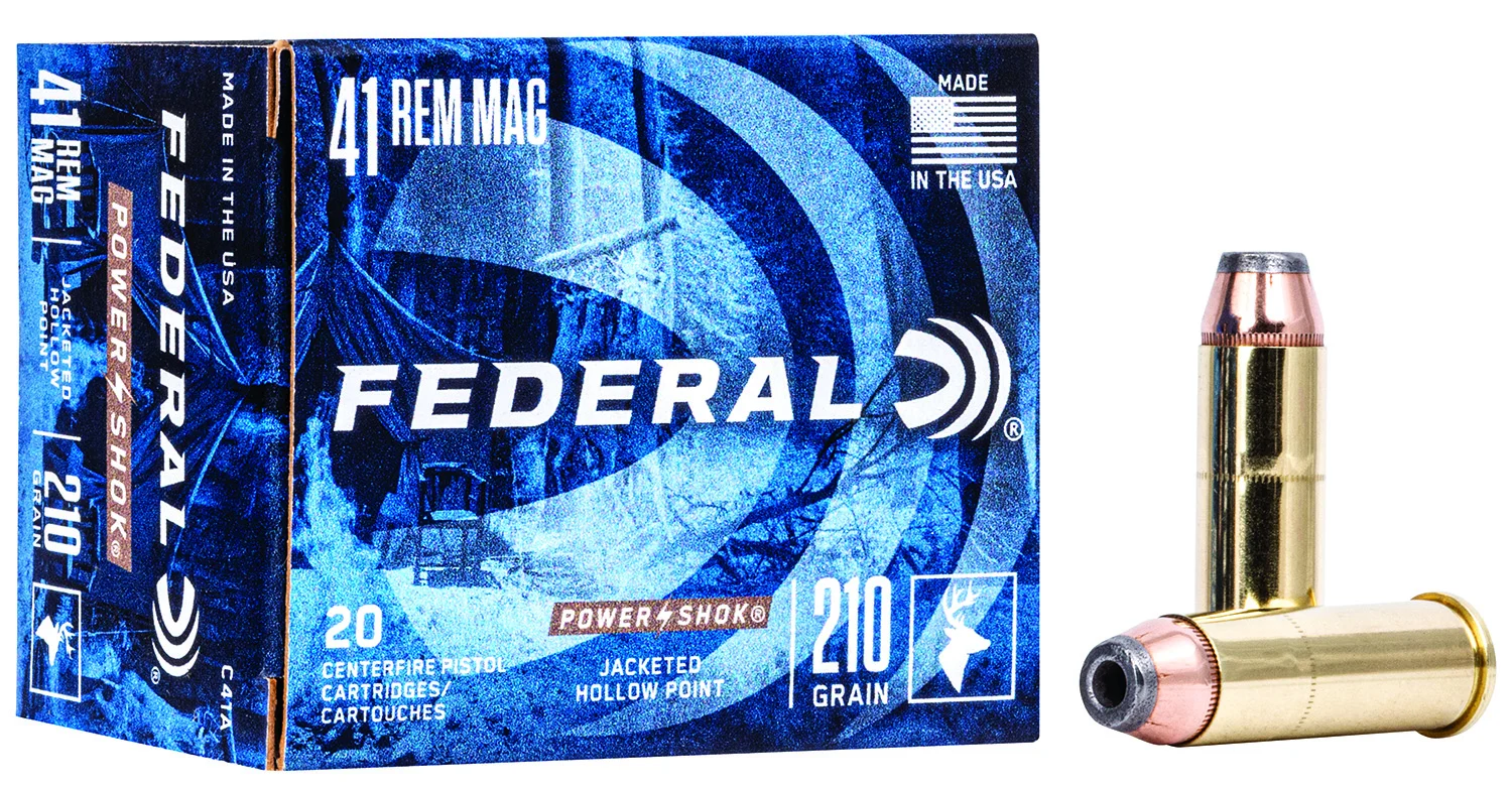 Federal Power-Shok Handgun Ammunition .41 Mag 210 gr JHP 1230 fps 20/box