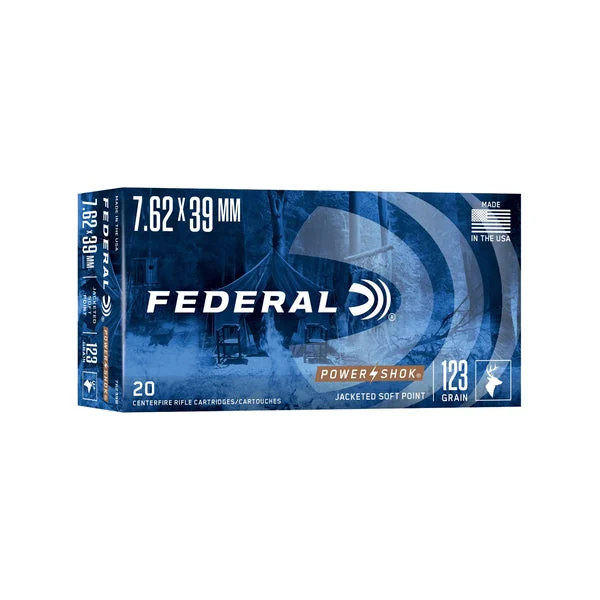 FEDERAL POWERSHOK 7.62X39 123GR SP 20RD