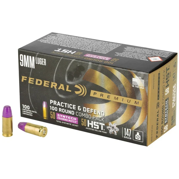 FEDERAL PRACTICE & DEFEND 9MM HST/SYNTECH 147GR 100RD