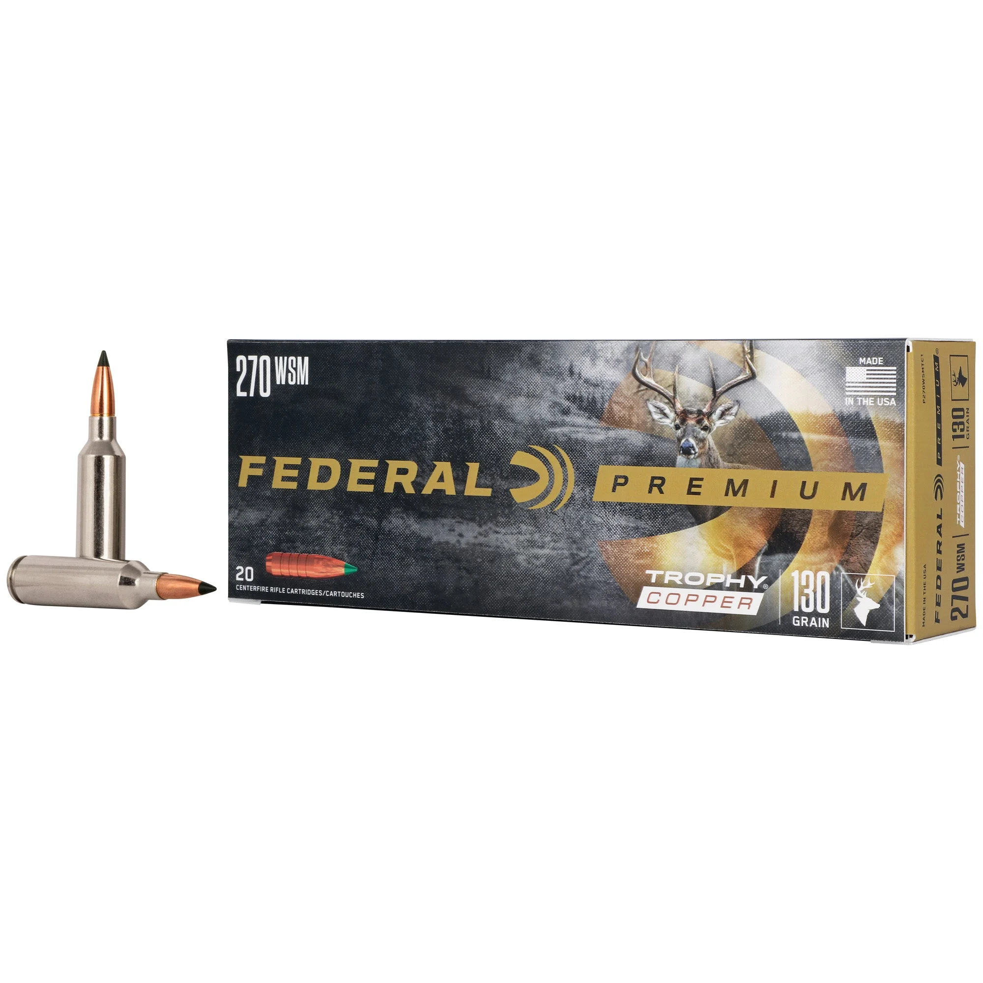 Federal Premier Premium Trophy Copper .270 WSM 130 gr PolyTip ammo