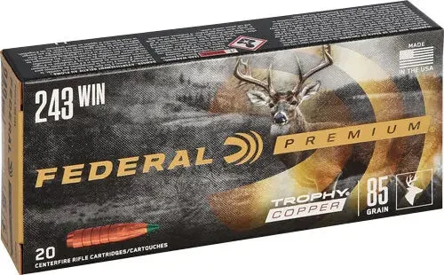 FEDERAL PREMIUM 243 WIN 85GR TROPHY COPPER 20RD