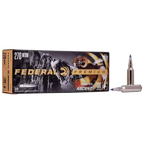 Federal Premium 270 WSM 136gr, Terminal Ascent, 20rd Box