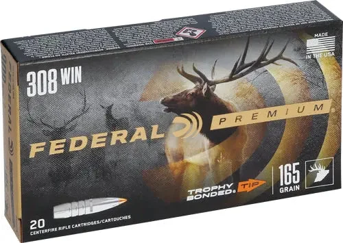 FEDERAL PREMIUM 308 WIN 165GR TROPHY POLY TIP 20RD