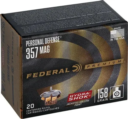 FEDERAL PREMIUM 357 MAG 158GR HYDRA-SHOK JHP 20RD