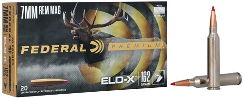 Federal Premium ELD-X 7mm Remington Mag 162 gr PolyTip ammo