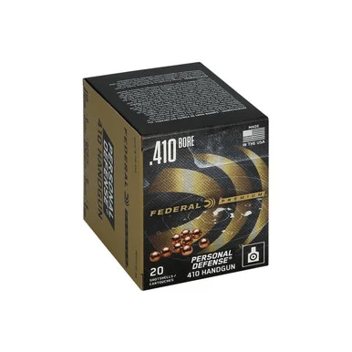 Federal Premium Personal Defense 410 Bore Handgun 20 Rounds 3in 9 Pellets #4 Buckshot PD413JGE4B