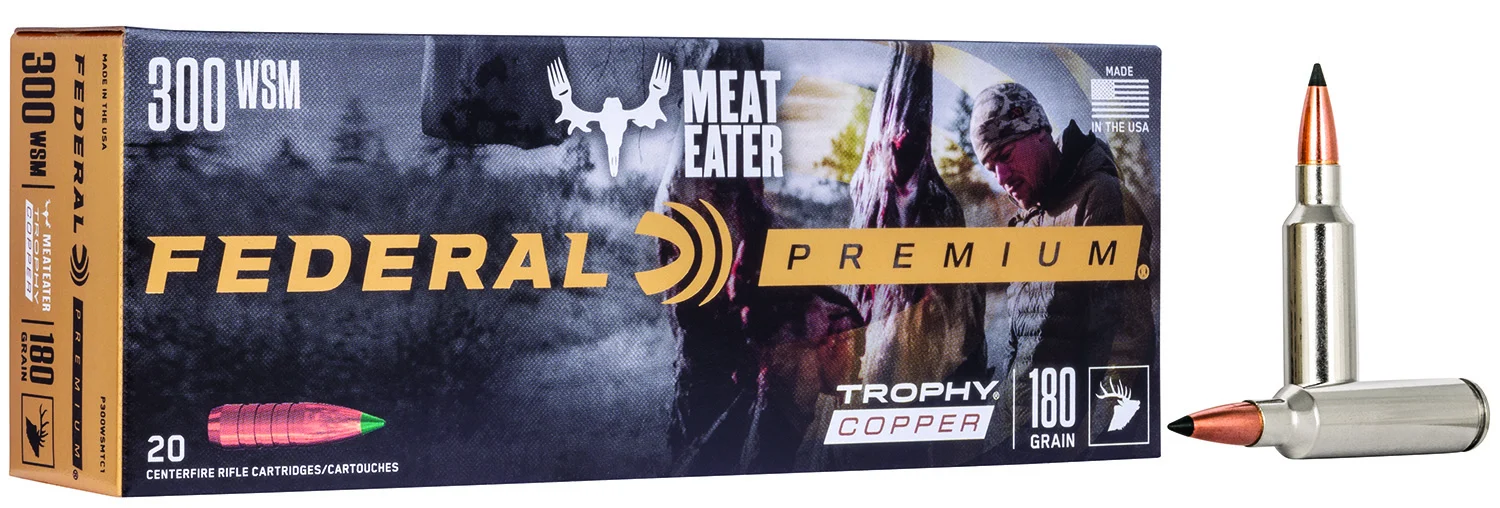 Federal Premium Trophy Copper Rifle Ammunition .300 WSM 180 gr TC 2960 fps 20/ct