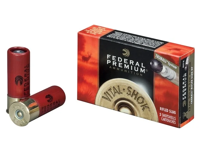 Federal Premium Vital-Shok Ammunition 12 Gauge 2-3/4″ 1 oz TruBall Hollow Point Rifled Slug