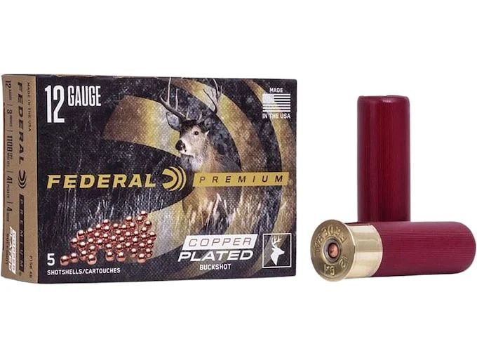 Federal Premium Vital-Shok Ammunition 12 Gauge 3″ Buffered Copper Plated Buckshot