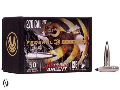 FEDERAL PROJECTILE 270 136GR TERMINAL ASCENT COMP 50PK