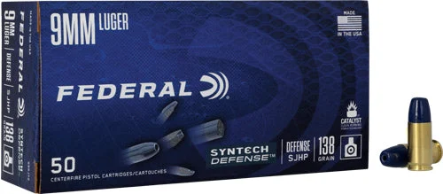 Federal S9SJT2 Syntech Defense LEAD-FREE Segmented Jacketed Hollow Point138 Grain 9mm Luger/Parabellum