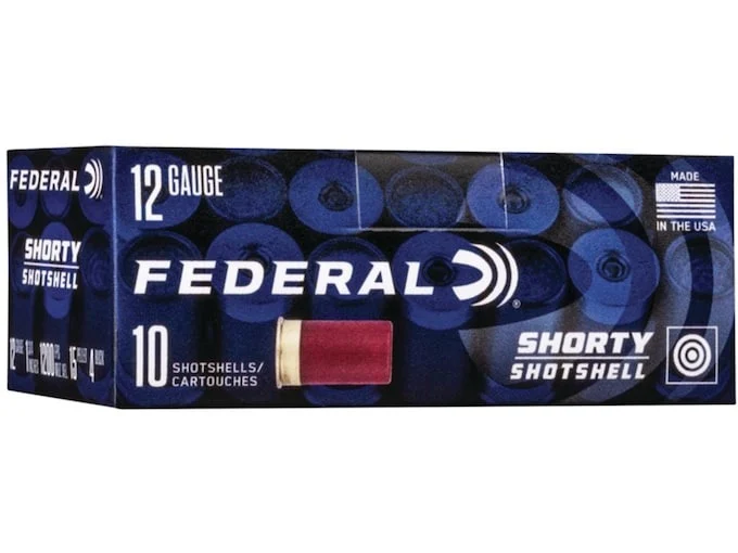 Federal Shorty Shotshell Ammunition 12 Gauge 1-3/4″ #4 Buckshot 15 Pellets