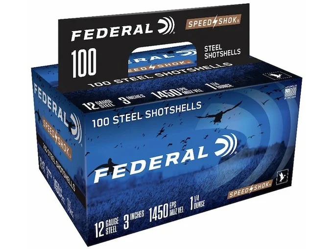 Federal Speed-Shok Ammunition 12 Gauge 3″ 1-1/4 oz Non-Toxic Steel Shot