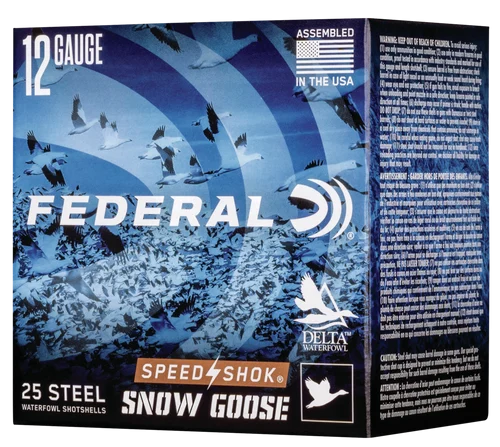 Federal Speed-Shok Snow Goose 12 Ga, 3", 1 1/4oz, 2 Shot, 25rd Box
