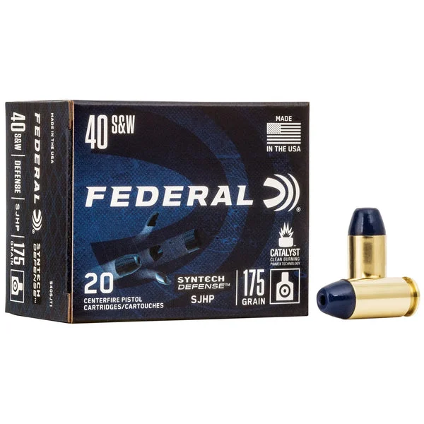 FEDERAL SYNTECH DEF 40S&W 175GR SJHP 20RD