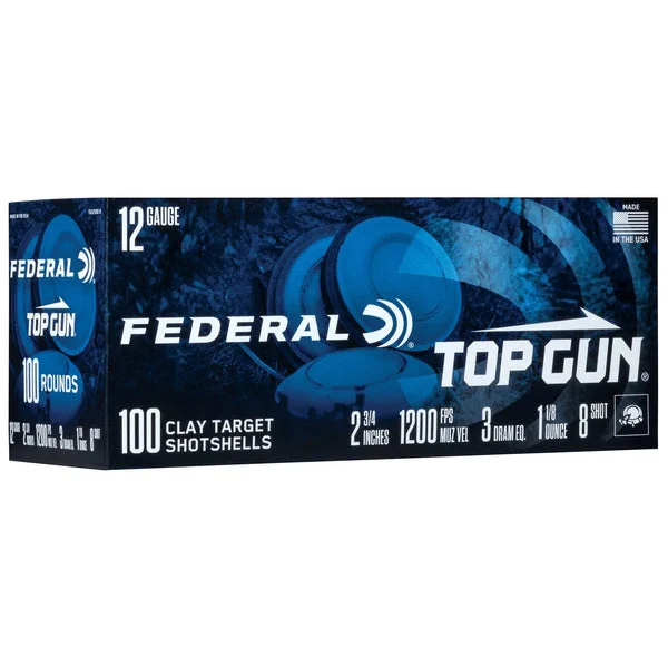 FEDERAL TOP GUN 12GA 2.75" 1 1/8OZ #8 100RD