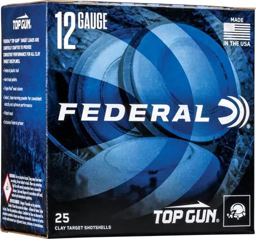 FEDERAL TOP GUN 12GA 2.75" 1OZ #8 1180FPS 250RD CASE