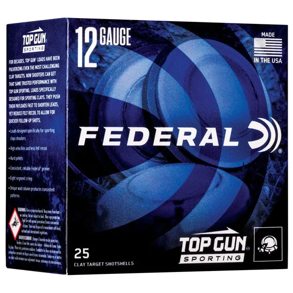 FEDERAL TOP GUN 12GA 2.75" #8 1OZ 1300FPS 25RD