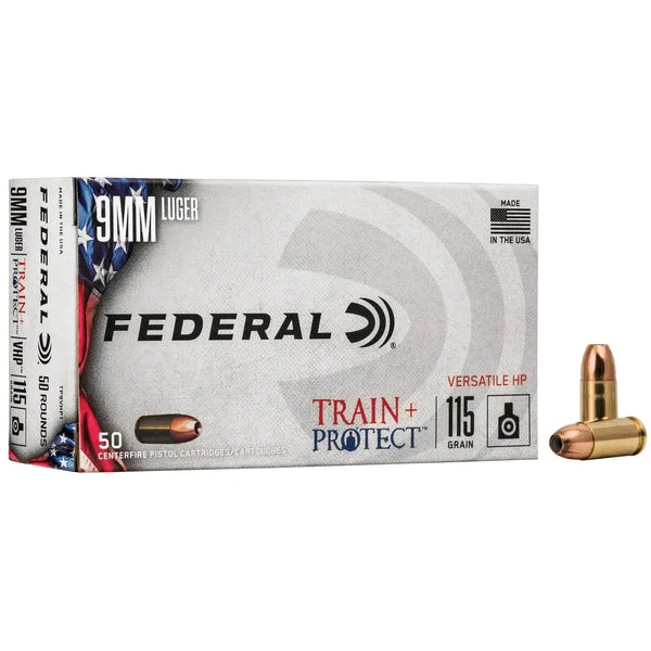 FEDERAL TRAIN/PROTCT 9MM 115GR VHP 50RD