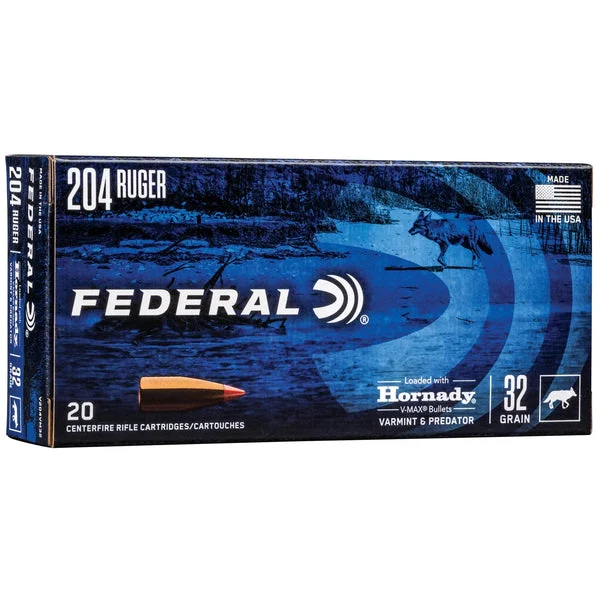 FEDERAL V&P 204RUG 32GR HRNDY V-MAX 20RD