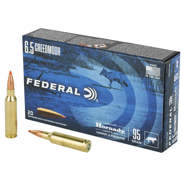 FEDERAL V&P 6.5 CM 95GR HRNDY V-MAX 20RD