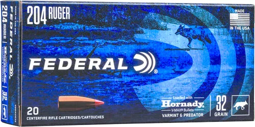 Federal Varmint & Predator .204 Ruger 32 gr PolyTip ammo