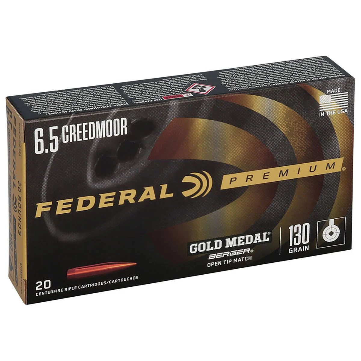 FEDERALGOLD MEDAL 6.5 CREEDMOOR RIFLE AMMO
