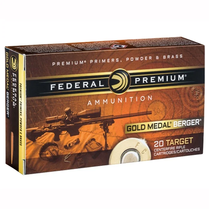 FEDERALGOLD MEDAL BERGER AMMO 223 REMINGTON 73GR BERGER BOATTAIL TARGET