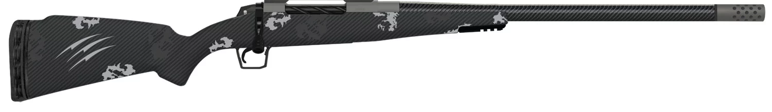 Fierce Firearms ROG65PRC24GP Carbon RogueFull Size 6.5 PRC 3+1 24″ Hand Lapped/Match Grade Threaded Barrel, Glacier Cerakote Steel Receiver, Phantom Camo Fierce Rogue Carbon Fiber Stock