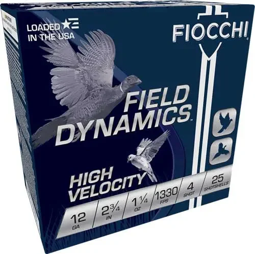 FIOCCHI 12GA 2.75" 1-1/4OZ #4 1330FPS 25RD
