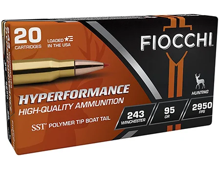 Fiocchi 243HSB Hyperformance243Win 95gr Super Shock Tip 20 Per Box/10 Case