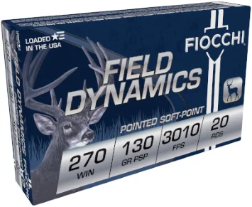 Fiocchi .270 Win 130gr PSP Rifle Ammo (20/box)