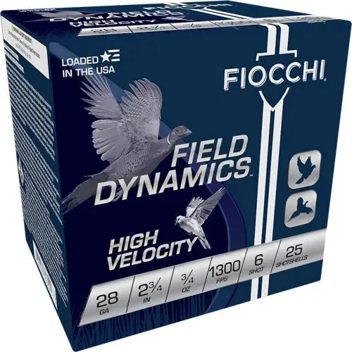 FIOCCHI 28GA 2.75" 3/4OZ #6 1300FPS 25RD
