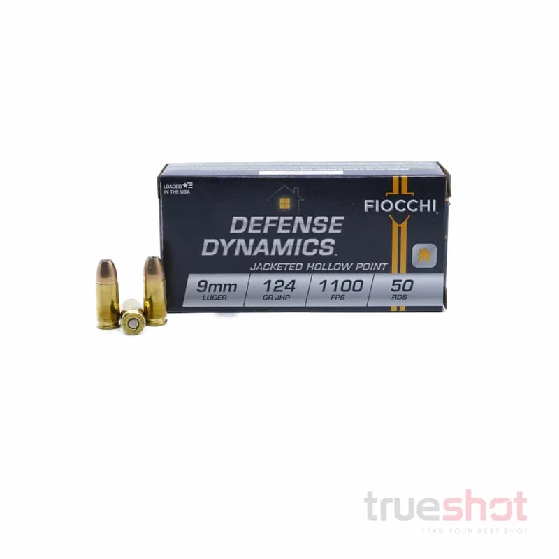Fiocchi 9mm 124 Grain JHP Ammo for Sale