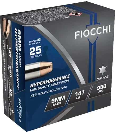 FIOCCHI 9MM LUGER 147GR XTP-HP 25RD
