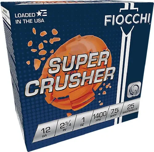 FIOCCHI CRUSHER 12GA 2.75" 1OZ #7.5 1300FPS 250RD CASE