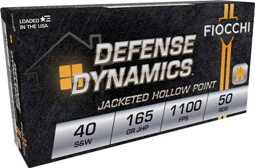 Fiocchi Defense Dynamics .40 S&W 165 gr JHP ammo