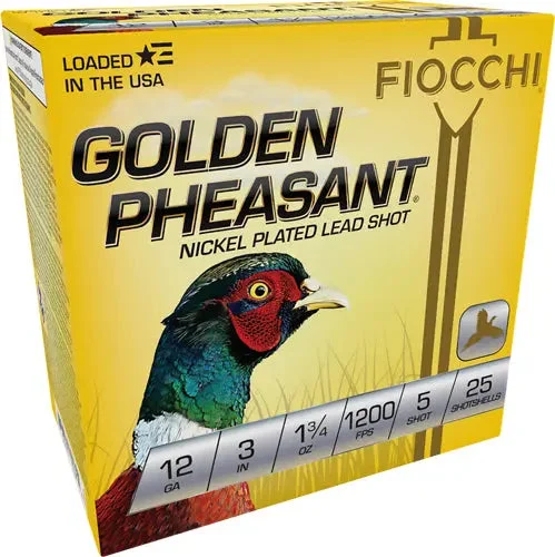 FIOCCHI GOLDEN PHEASANT 12GA 3" 1-3/4 #5 1200FPS 25RD