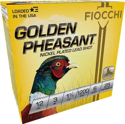FIOCCHI GOLDEN PHEASANT 12GA 3" 1-3/4 #6 1200FPS 25RD