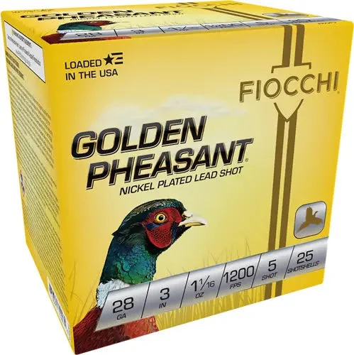 FIOCCHI GOLDEN PHEASANT 28GA 3" 1-1/16OZ #5 25RD