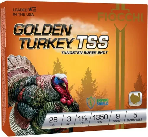 FIOCCHI GOLDEN TURKEY TSS 28GA 3" 1-1/16OZ #9 5RD
