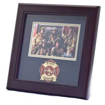 Firefighter Black Picture Frame 10in. x 10in.