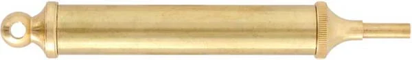 Flint priming flask, throws about 3 grains, brass
