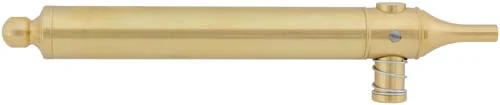 Flint priming flask, with free flow valve, brass
