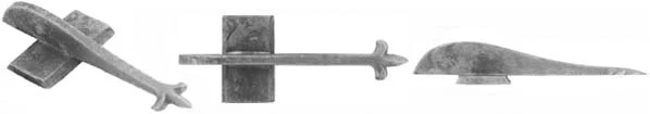 Floral Petal Front Sight, wax cast steel