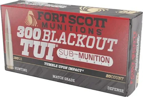 FORT SCOTT 300 AAC 190GR TUI SOLID COPPER 20RD