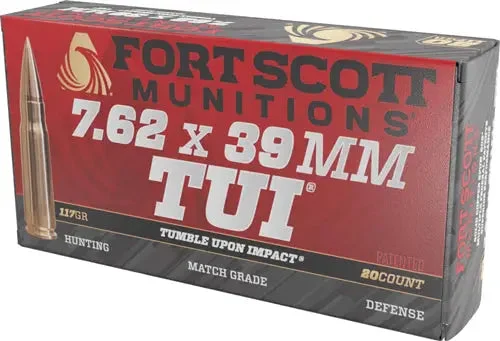 FORT SCOTT 7.62X39 117GR TUI SOLID COPPER 20RD