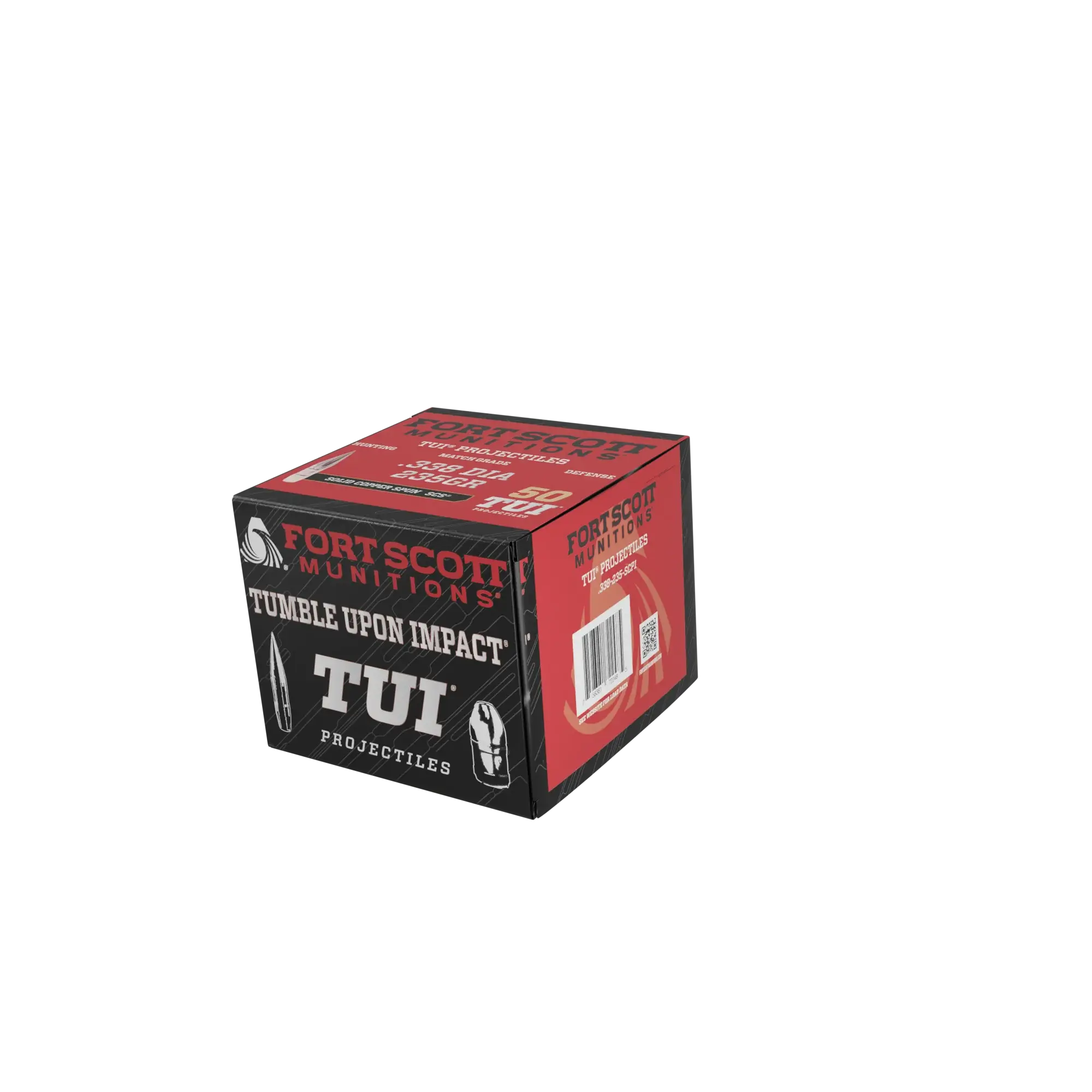Fort Scott Munitions .338 235 Gr TUI Copper Projectiles